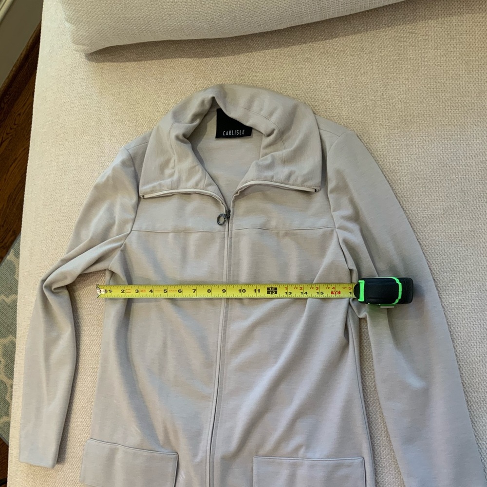Beige/Oatmeal Long Jacket - Picture 10 of 13